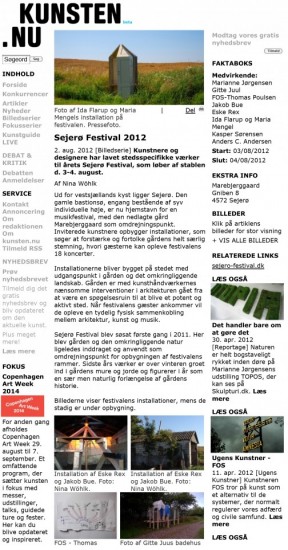 Sejerø Festival 2012 - KUNSTEN